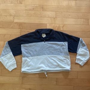 AEO cropped quarter zip sweatshirt